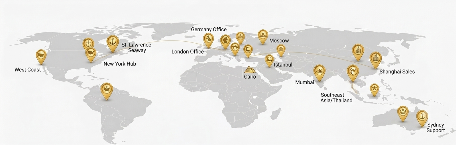 Global export logistics of DESHINE construction materials shipped in containers to international markets