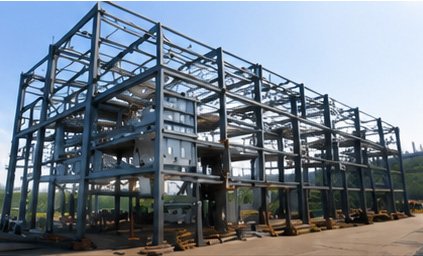 Industrial plant construction project using steel structure materials from DESHINE
