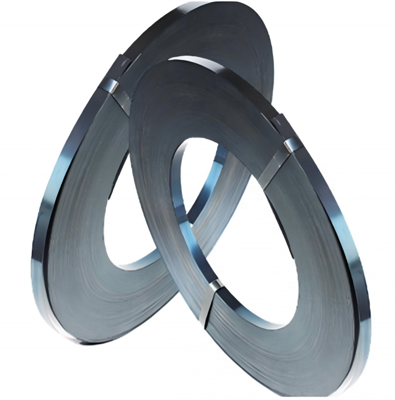 teel iron packing straps used for securing heavy loads, steel products, and industrial export