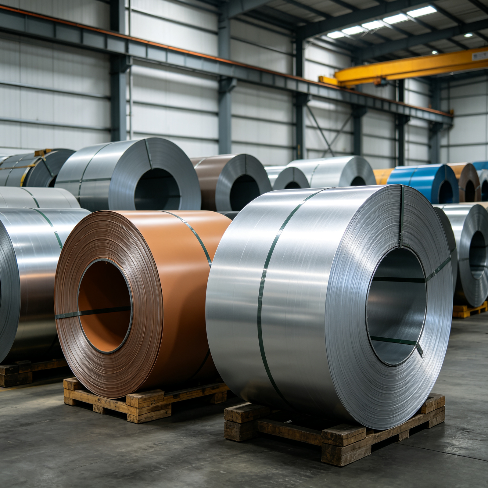 Steel coil and metal materials for industrial construction applications