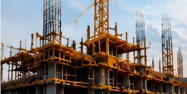 plywood and steel formwork system used in concrete construction engineering site